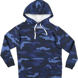 Victoria's Secret Pink Hoodie Sweatshirt Blue Camo